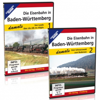 DVD-Paket - Die Eisenbahn in Baden-Württemberg damals - Teil 1 + 2 